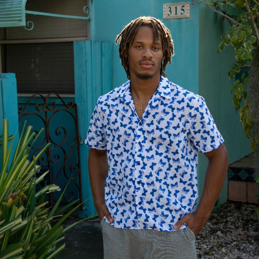 Blue Butterflies Hawaiian Shirt